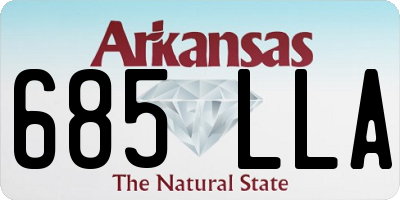 AR license plate 685LLA