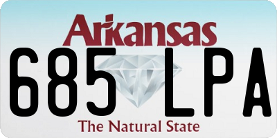 AR license plate 685LPA
