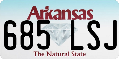 AR license plate 685LSJ