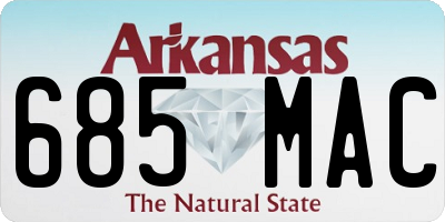 AR license plate 685MAC