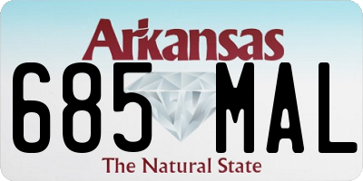 AR license plate 685MAL