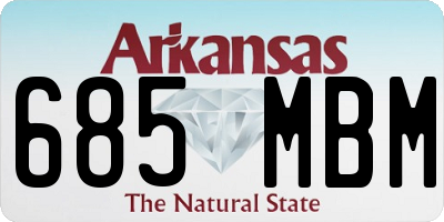 AR license plate 685MBM