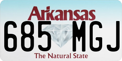 AR license plate 685MGJ