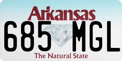 AR license plate 685MGL
