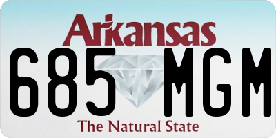 AR license plate 685MGM