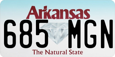 AR license plate 685MGN