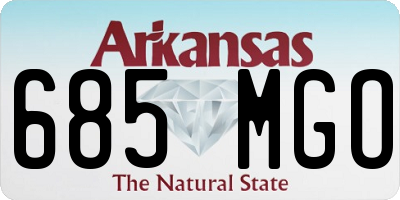 AR license plate 685MGO