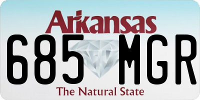 AR license plate 685MGR