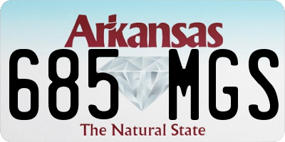 AR license plate 685MGS