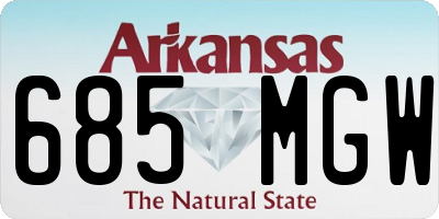 AR license plate 685MGW