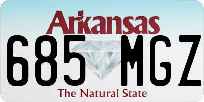 AR license plate 685MGZ