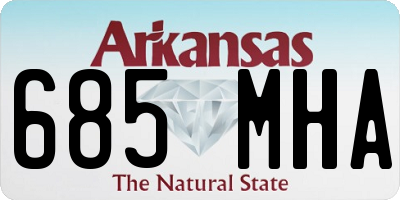 AR license plate 685MHA
