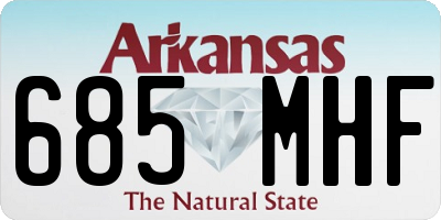 AR license plate 685MHF