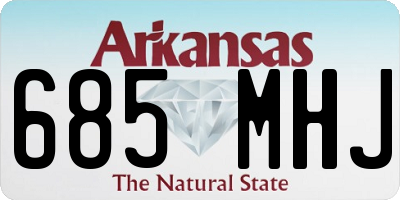 AR license plate 685MHJ