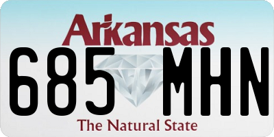 AR license plate 685MHN