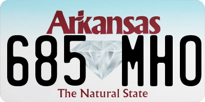 AR license plate 685MHO