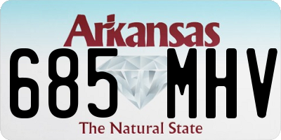 AR license plate 685MHV