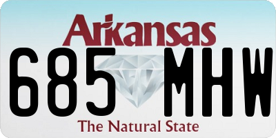 AR license plate 685MHW