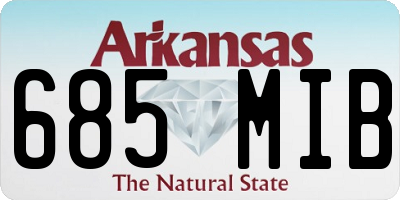 AR license plate 685MIB