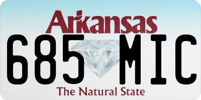 AR license plate 685MIC