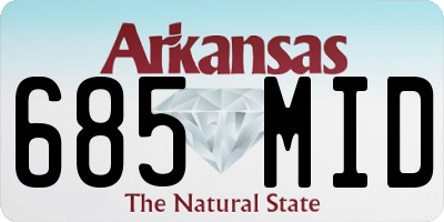 AR license plate 685MID