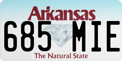 AR license plate 685MIE