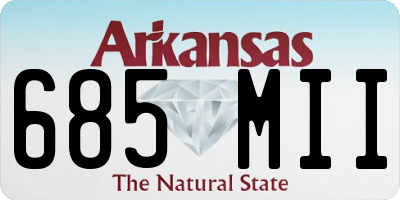 AR license plate 685MII