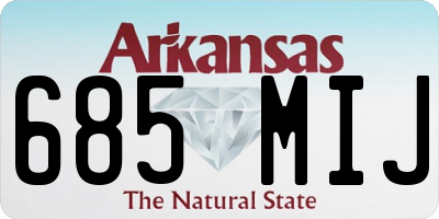 AR license plate 685MIJ