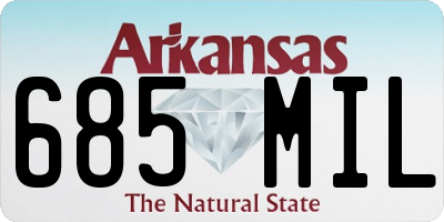 AR license plate 685MIL