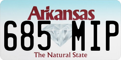 AR license plate 685MIP