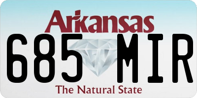 AR license plate 685MIR