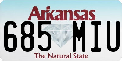 AR license plate 685MIU