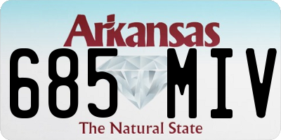 AR license plate 685MIV