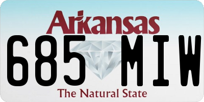 AR license plate 685MIW