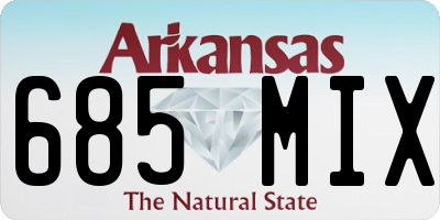 AR license plate 685MIX