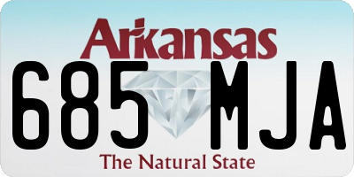 AR license plate 685MJA