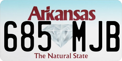 AR license plate 685MJB
