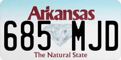AR license plate 685MJD