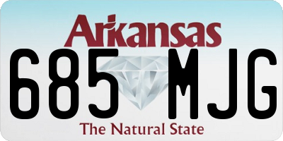 AR license plate 685MJG