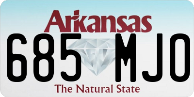 AR license plate 685MJO
