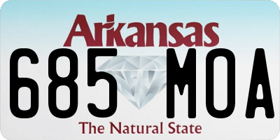 AR license plate 685MOA