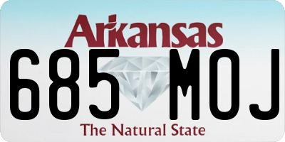 AR license plate 685MOJ