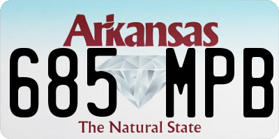 AR license plate 685MPB