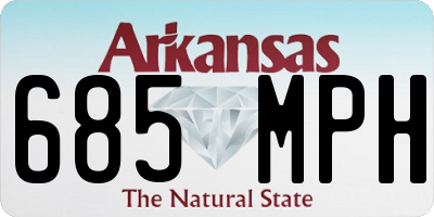 AR license plate 685MPH