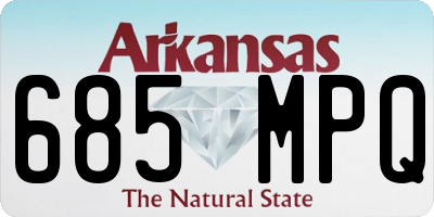 AR license plate 685MPQ