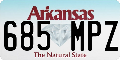 AR license plate 685MPZ