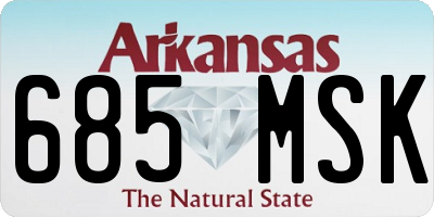 AR license plate 685MSK