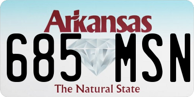 AR license plate 685MSN