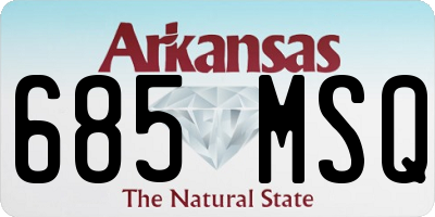 AR license plate 685MSQ