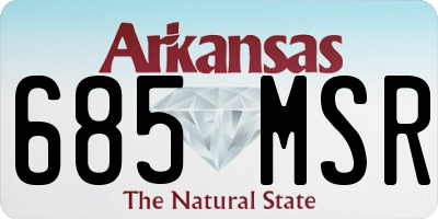 AR license plate 685MSR